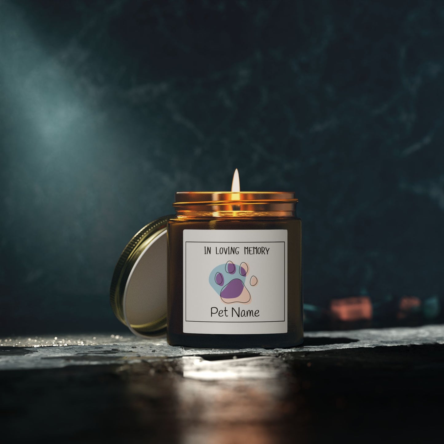 Personalized Pet Memorial Candle — "In Loving Memory"