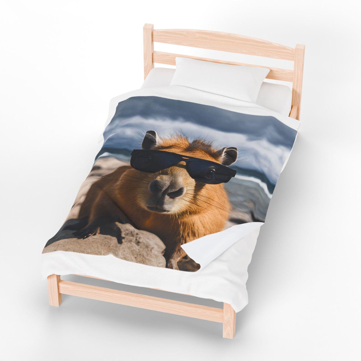 Funny Capybara Fleece Throw Blanket - Quirky Animal Decor