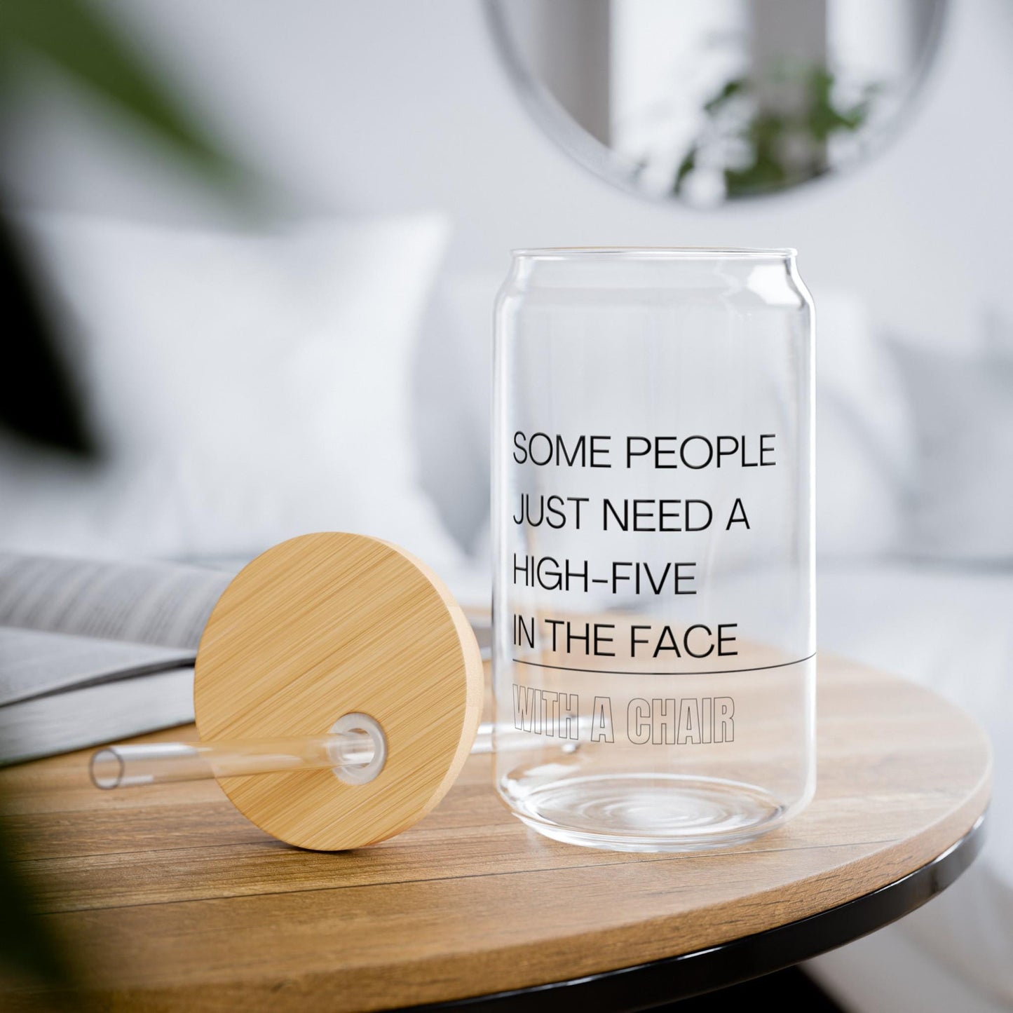 Sarcastic High Five Glass Sipper