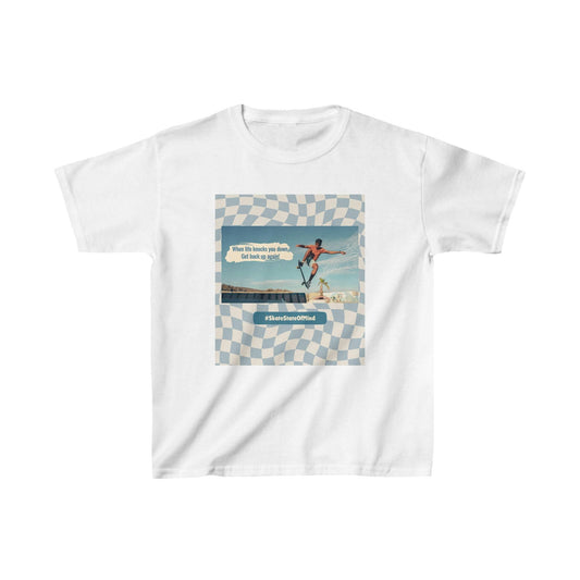 Fun Skateboarder gifts for kids: Skateboard shirt "When Life Knocks, you down"
