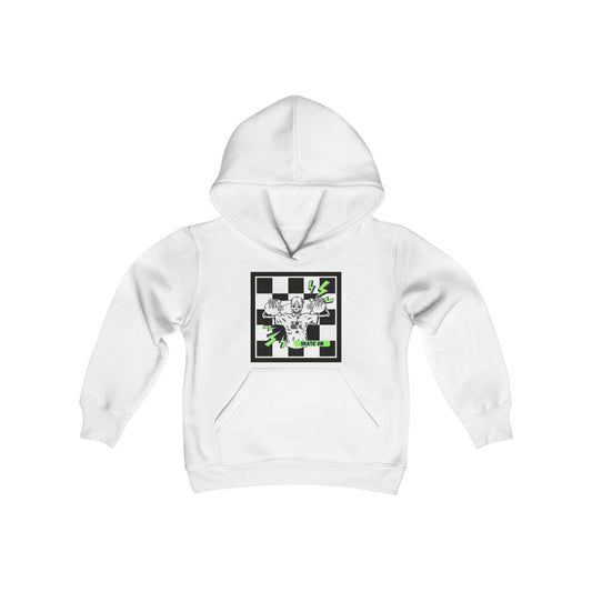 Kid's Skater Skeleton Checkered Hoodie
