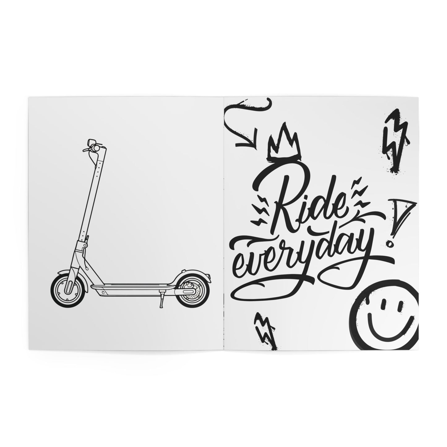 A Coloring Book for Skaters Adult & Kid Relaxing Activity
