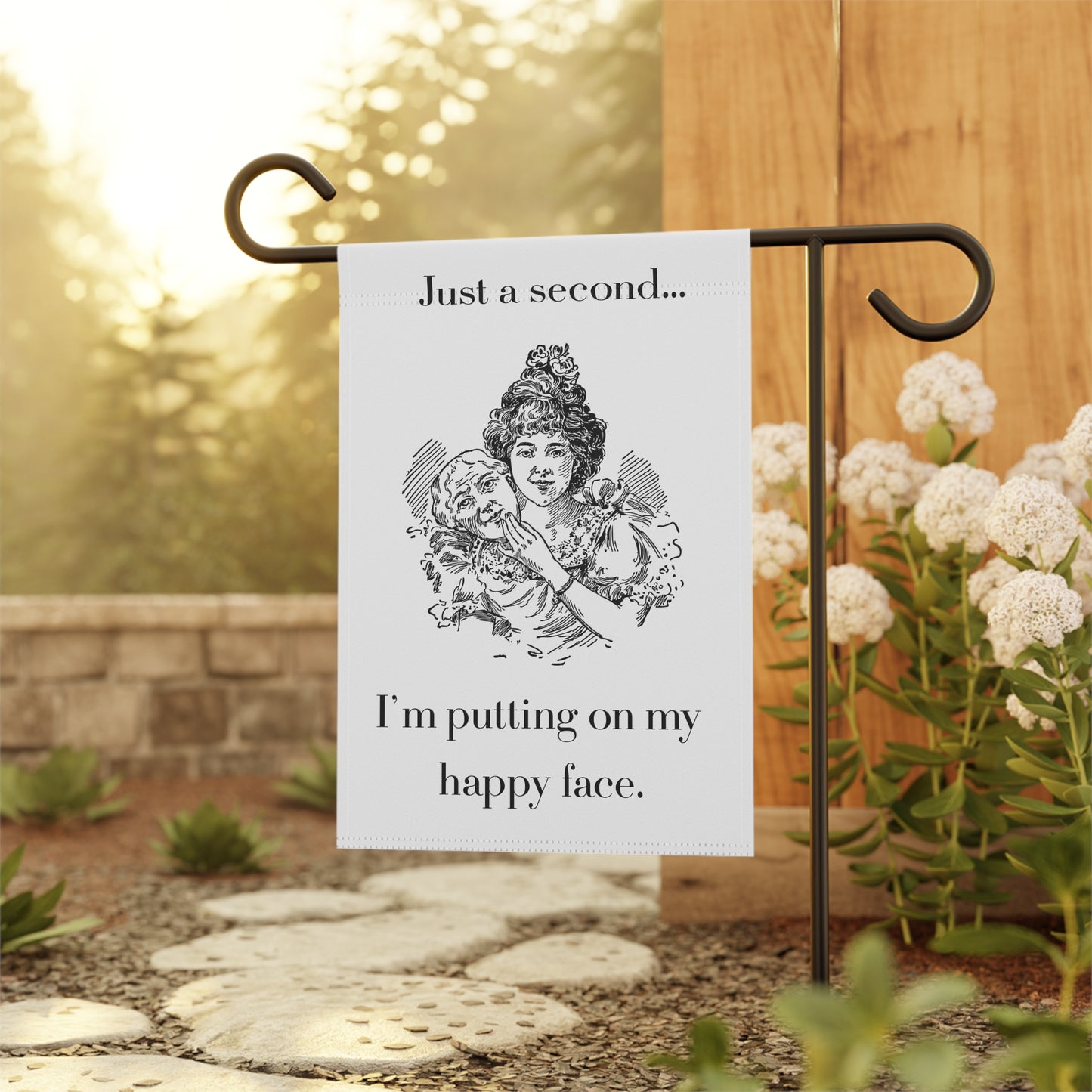 Just a second Funny Garden Flag