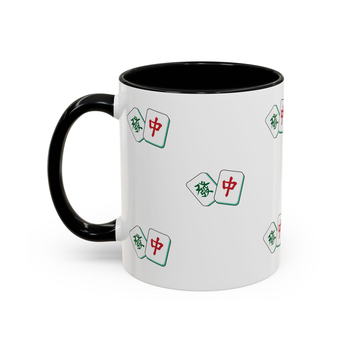 Mahjong Tiles Pattern Mug Accent Coffee Mug | Mahjong Tile Ceramic Mug