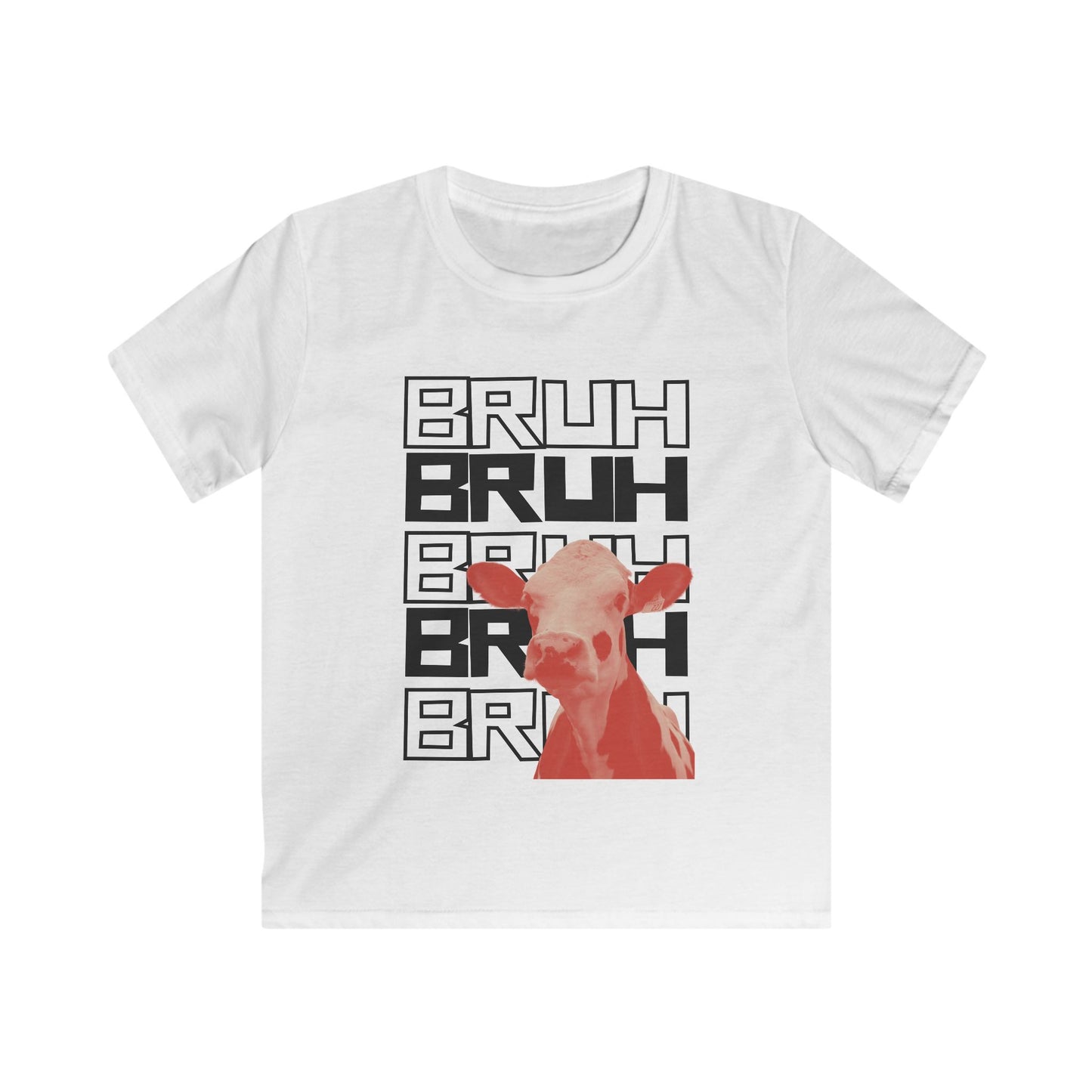 Bruh Cow Kids Tee | Funny Animal Graphic
