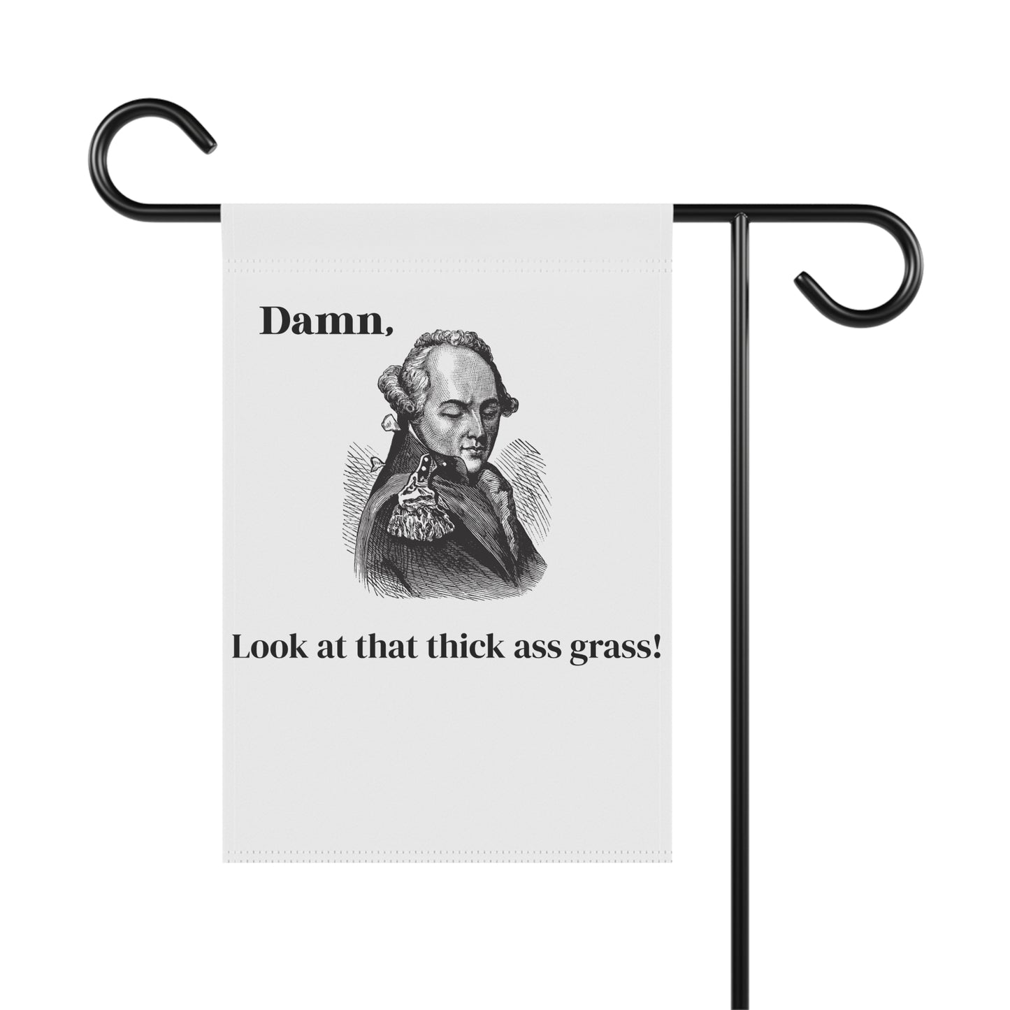 Vintage Portrait 'Damn Look at That Thick Ass Grass' Garden Lawn Flag