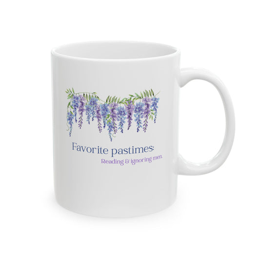 Reading and Ignoring Men Ceramic Mug