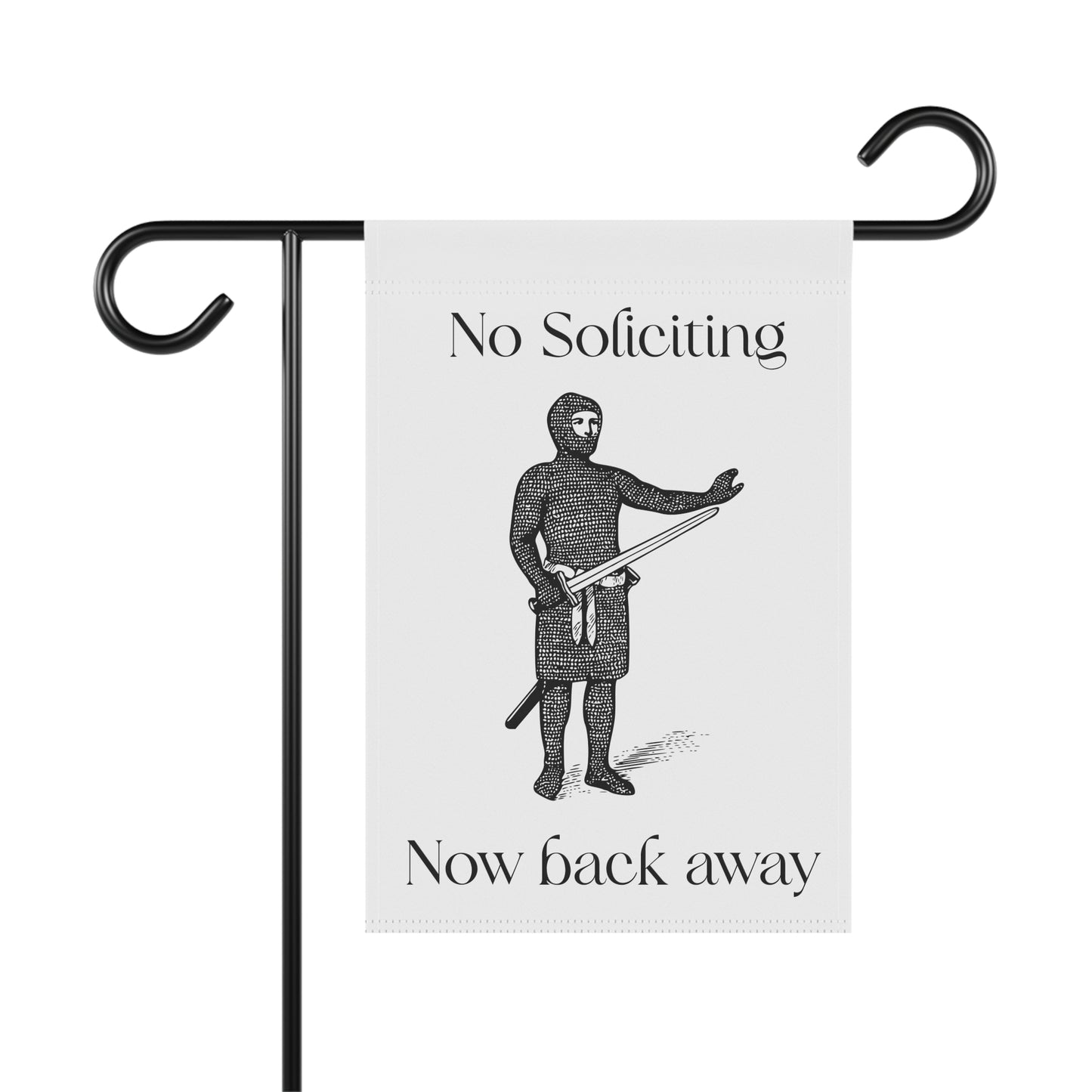 No soliciting funny Garden Flag