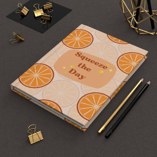 Orange Citrus Print Hardcover Journal