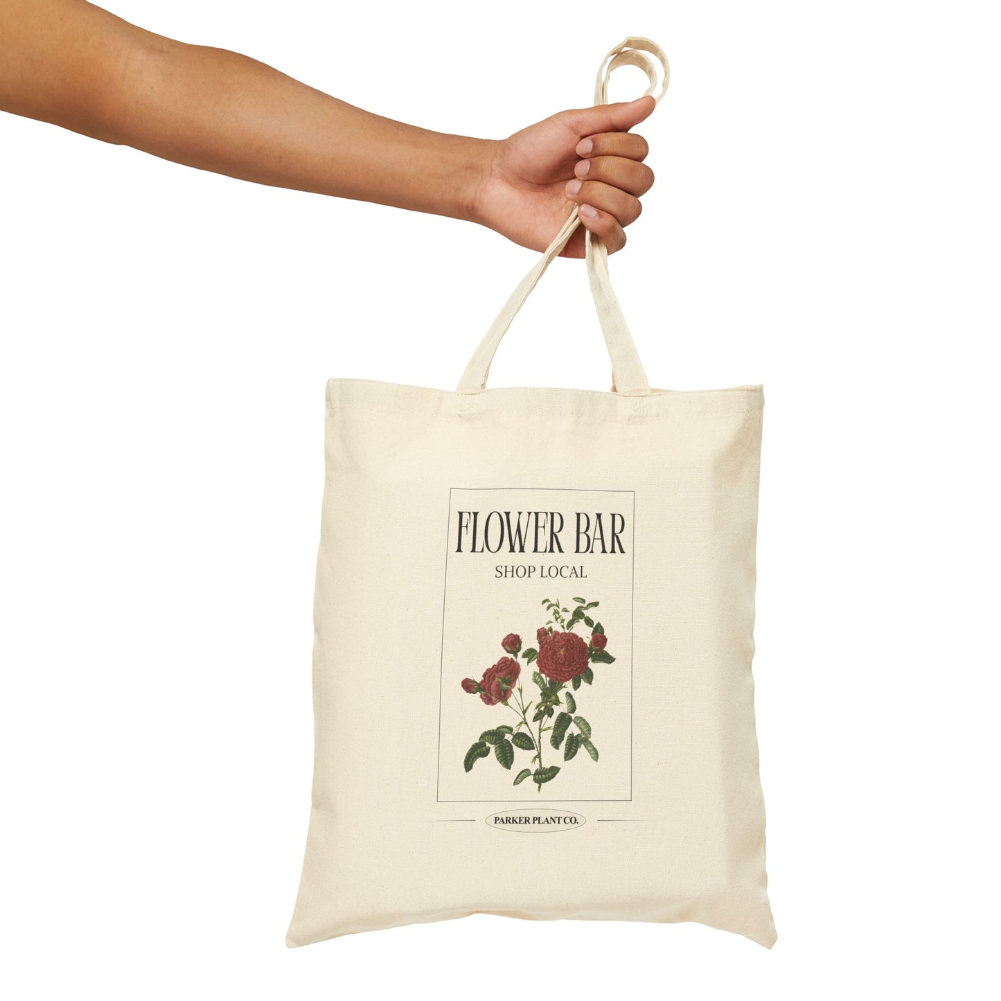 Flower Bar Rose Illustration Market Tote Bag