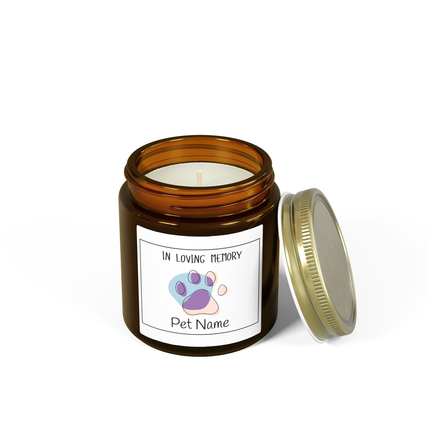 Personalized Pet Memorial Candle — "In Loving Memory"
