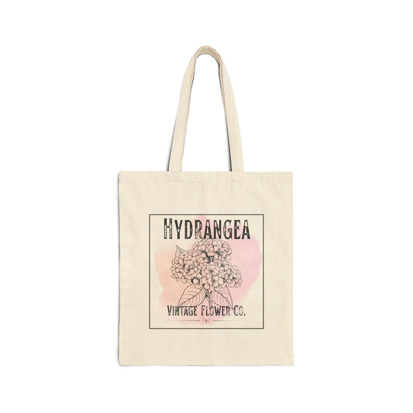 Hydrangea Flower Vintage Cotton Tote Bag