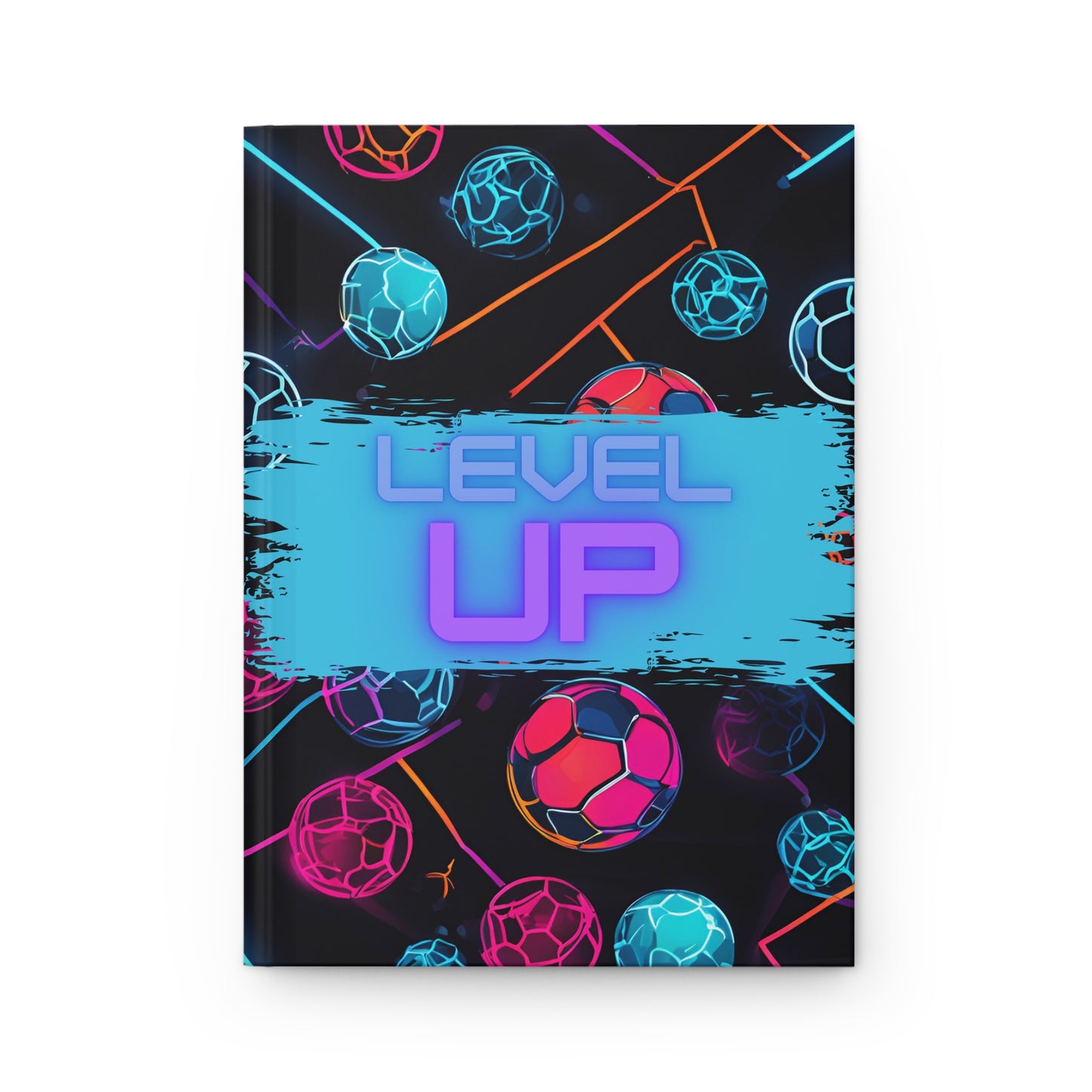 Level Up Bright Neon Soccer Matte Journal