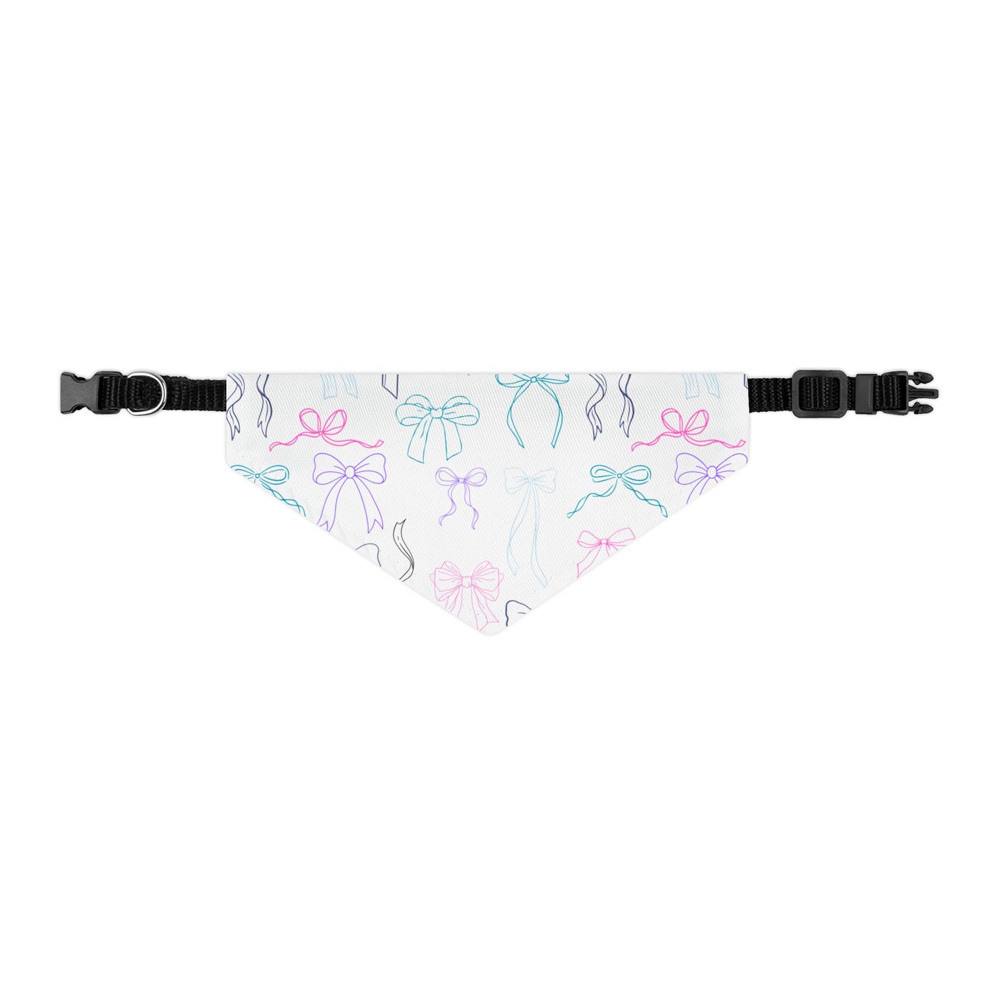 Large size Dog bandana with floral pattern on a white background