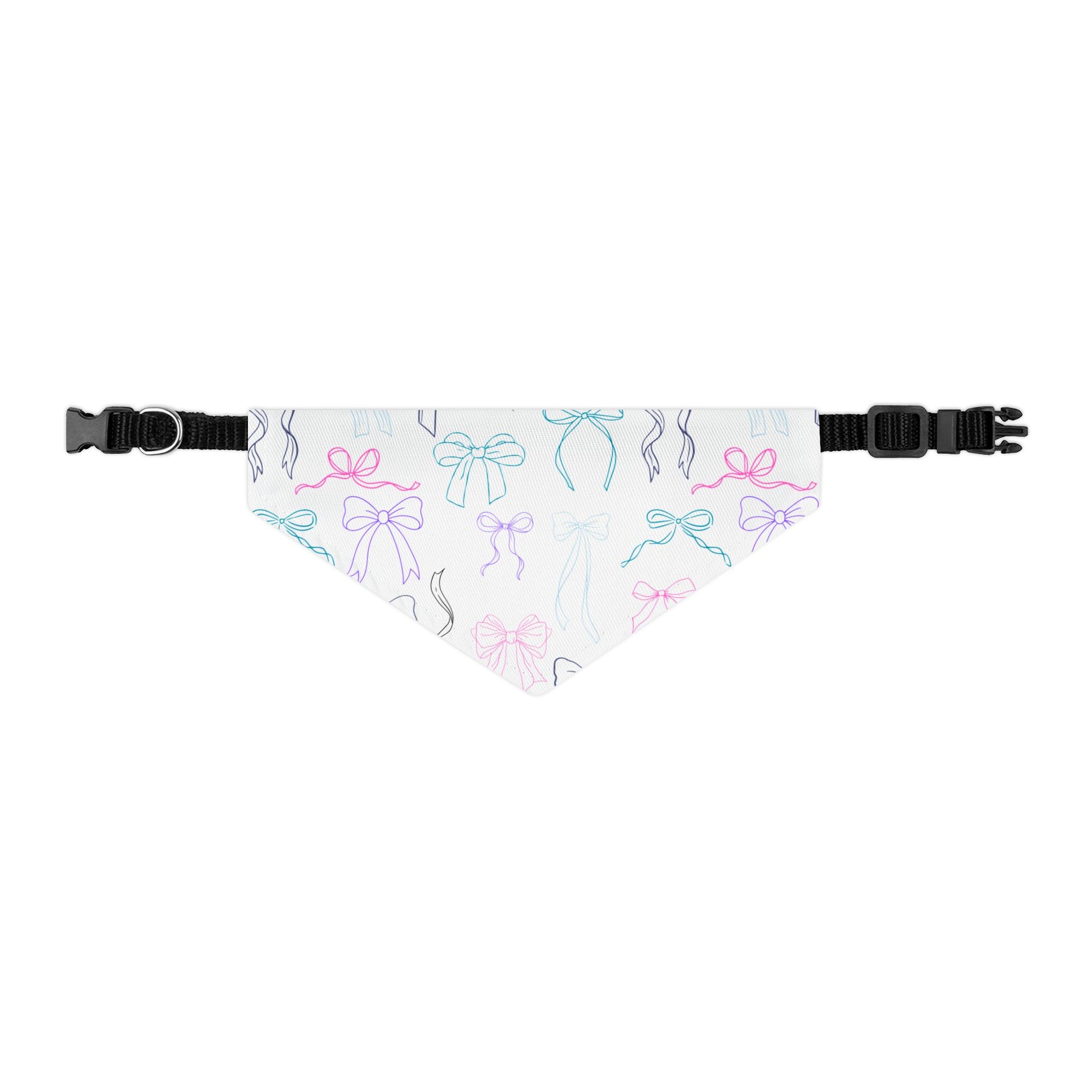 Large size Dog bandana with floral pattern on a white background
