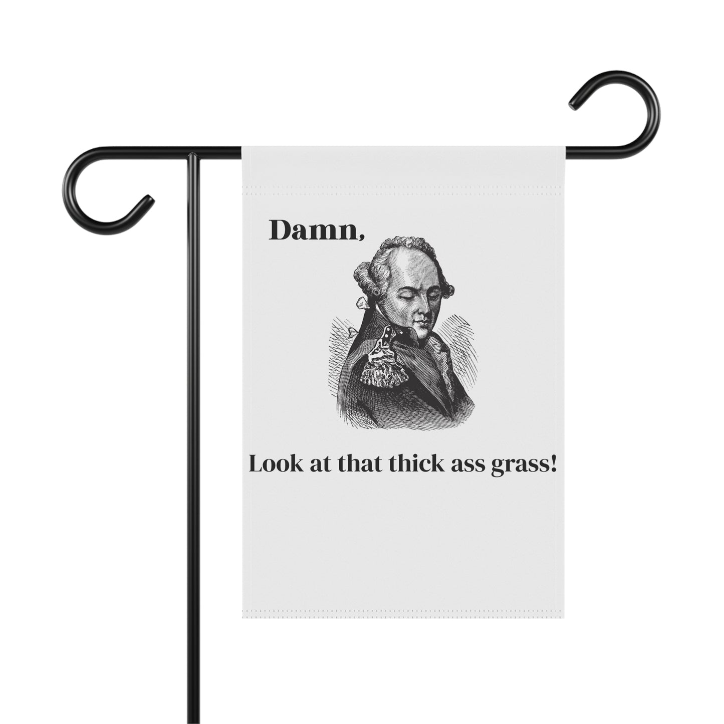 Vintage Portrait 'Damn Look at That Thick Ass Grass' Garden Lawn Flag