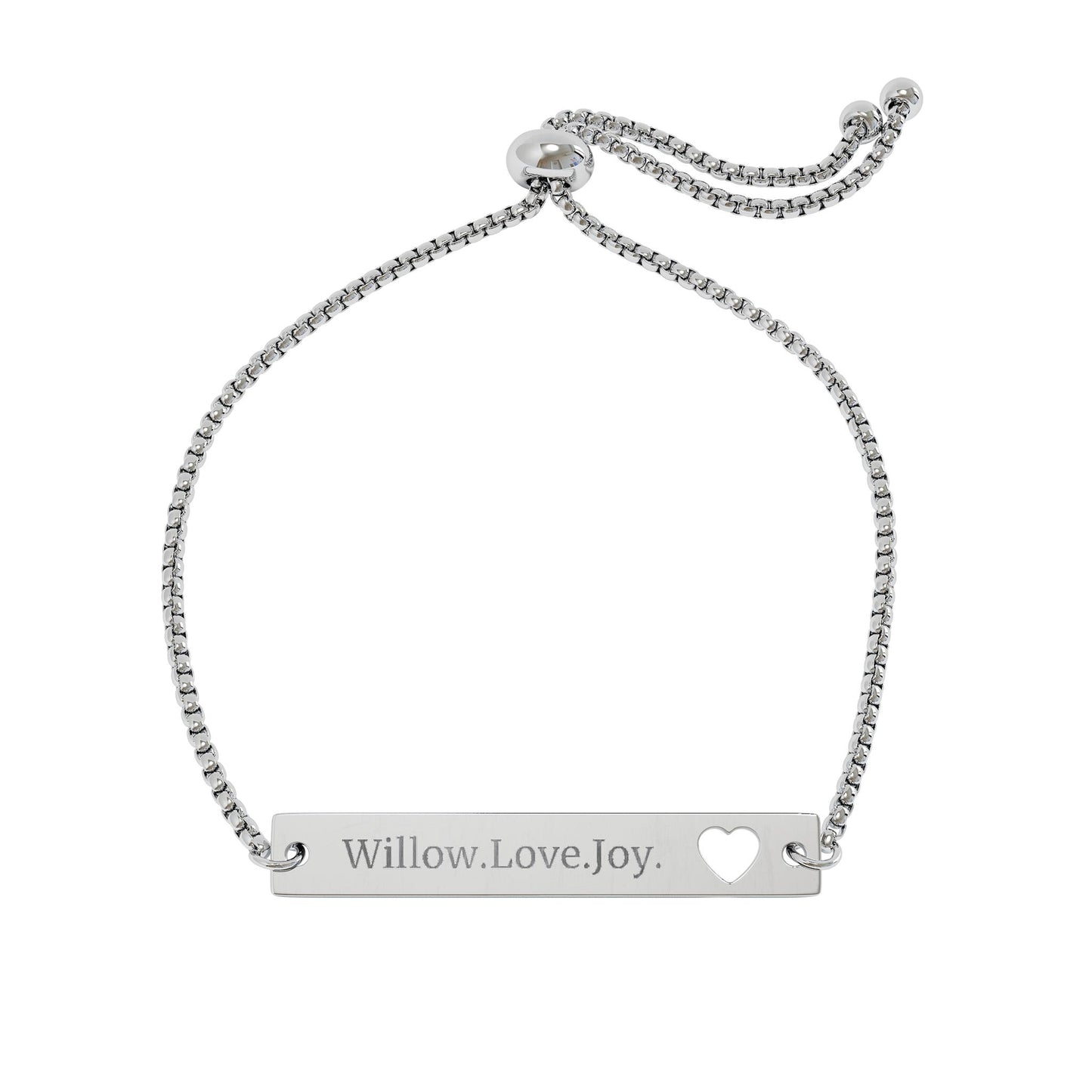 Willow.Love.Joy. Heart Bar Bracelet