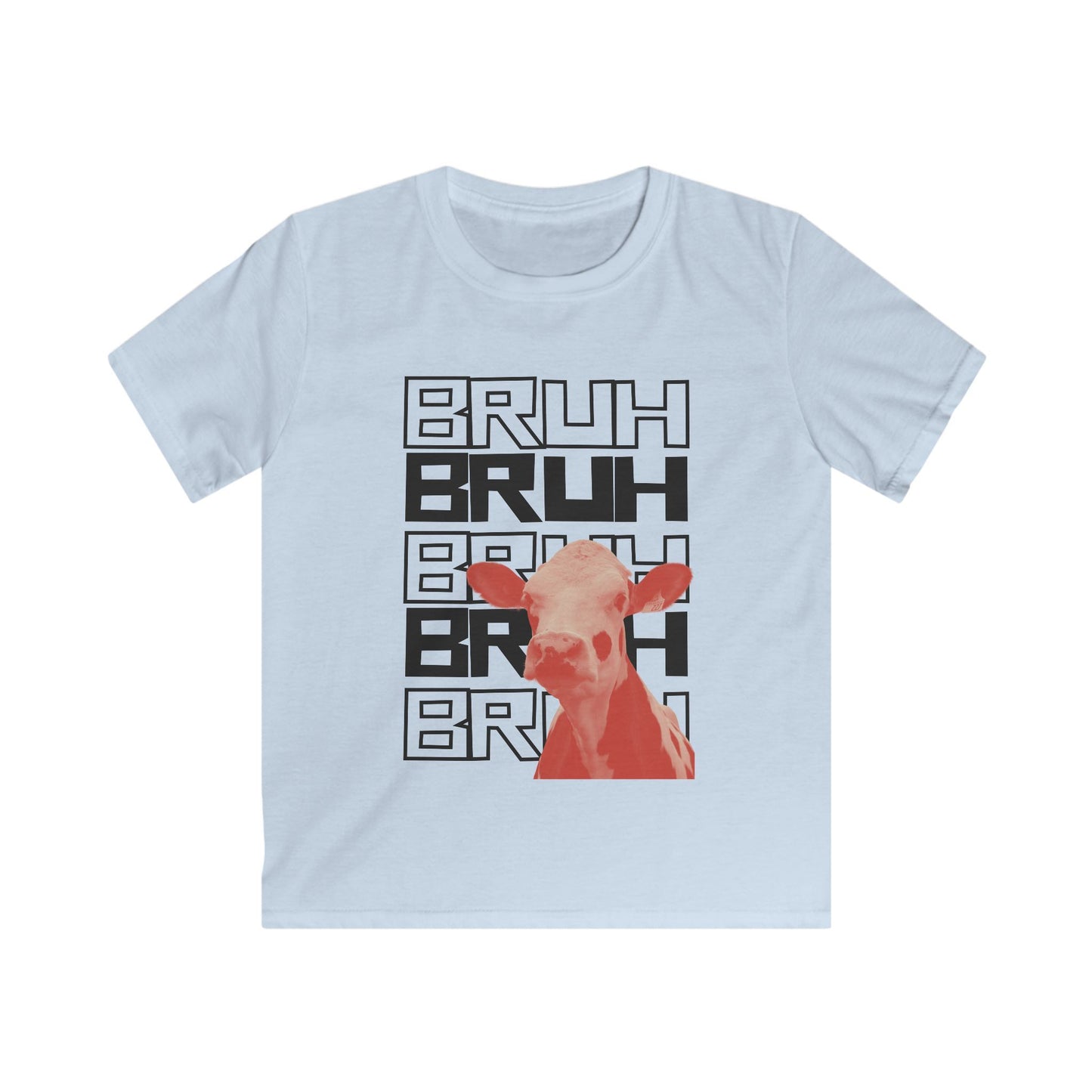 Bruh Cow Kids Tee | Funny Animal Graphic