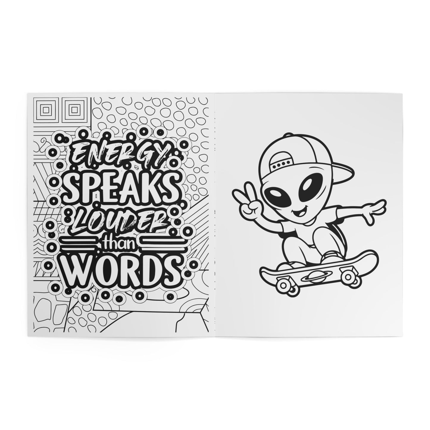 A Coloring Book for Skaters Adult & Kid Relaxing Activity