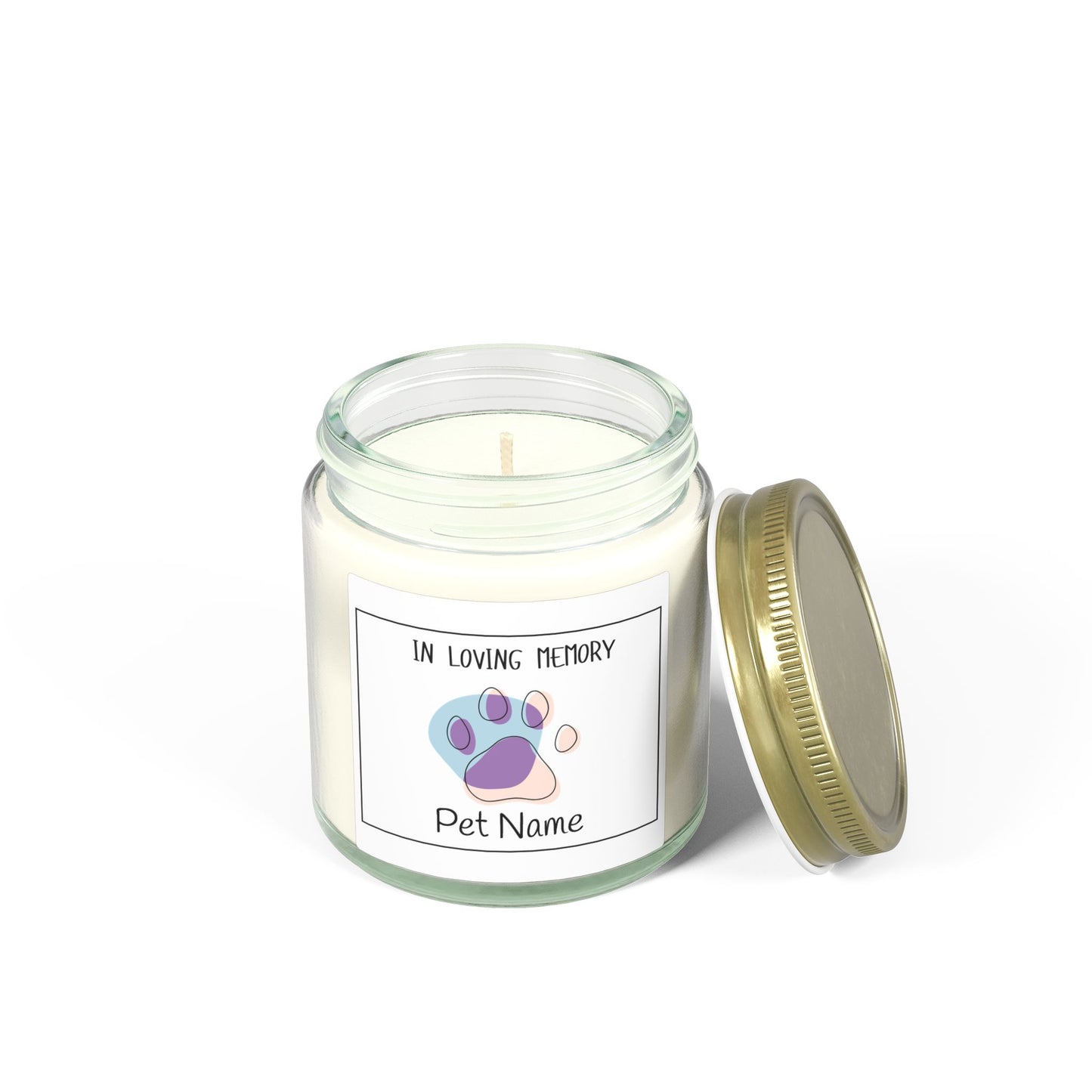 Personalized Pet Memorial Candle — "In Loving Memory"