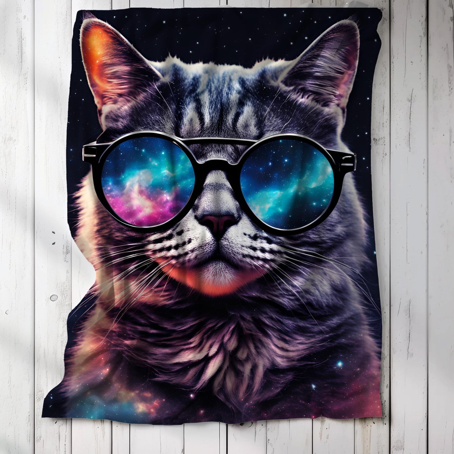 Galaxy Cat Fleece Blanket