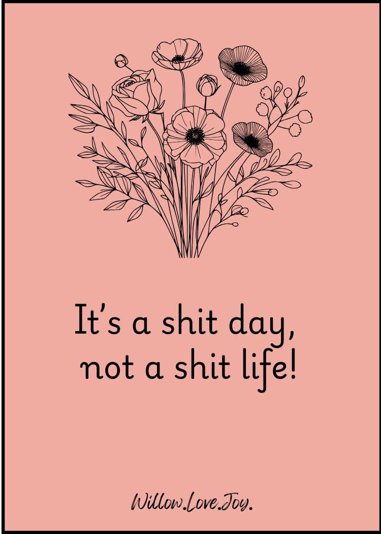 Sweary Printable affirmation cards, Self-Esteem Builder (Digital Download)