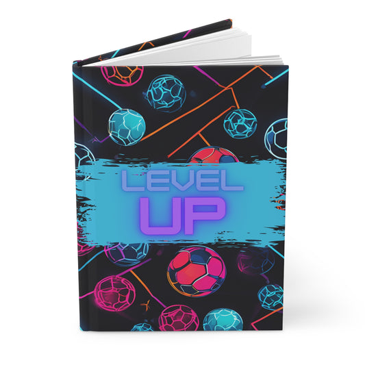 Level Up Bright Neon Soccer Matte Journal