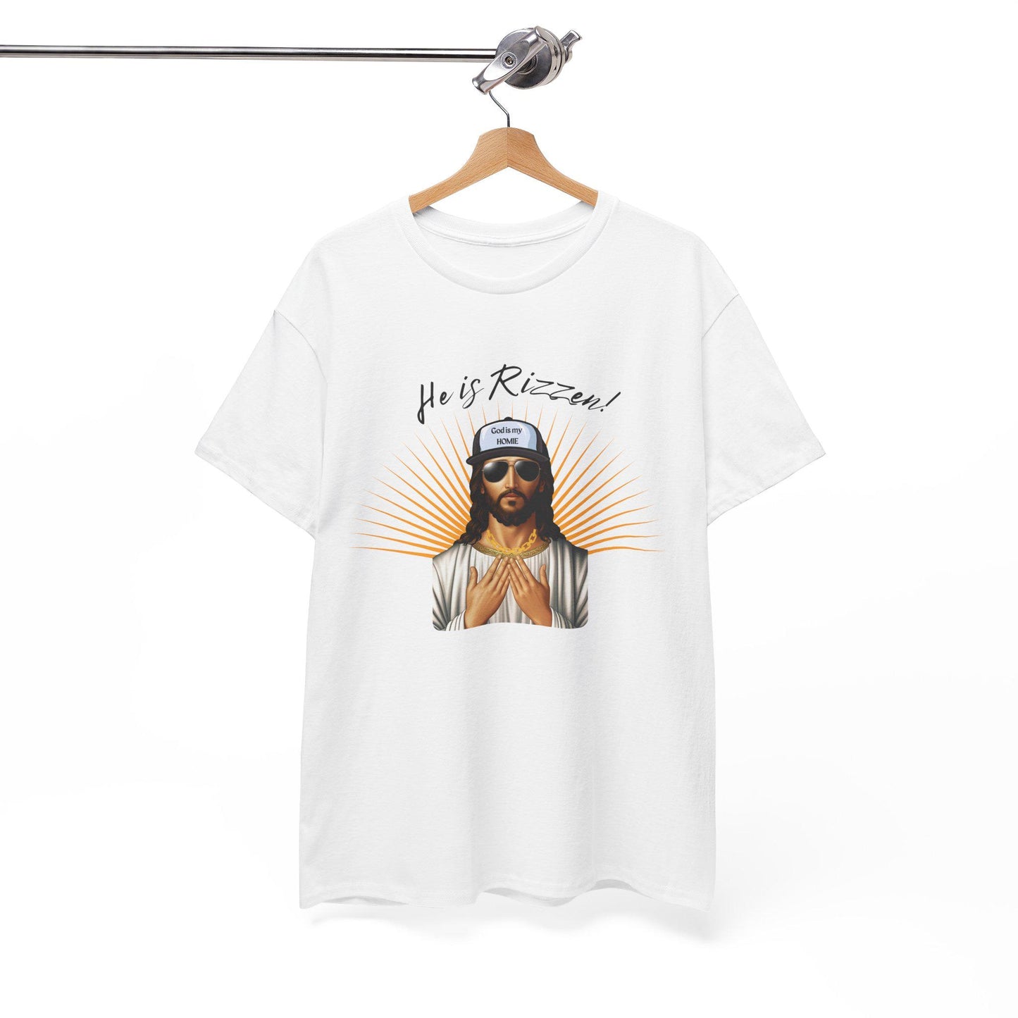 Funny 'He is Rizzen' Jesus T-Shirt