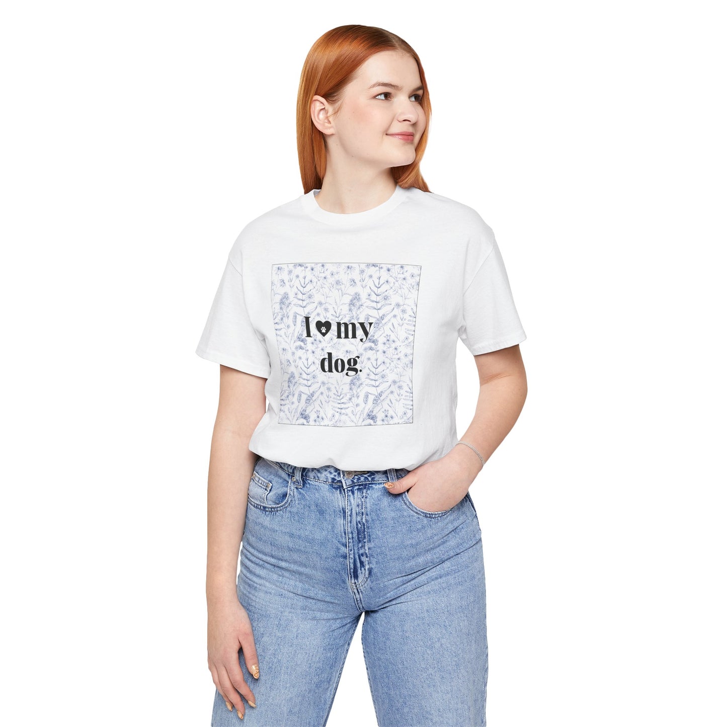 I love my dog Shirt — Floral Print