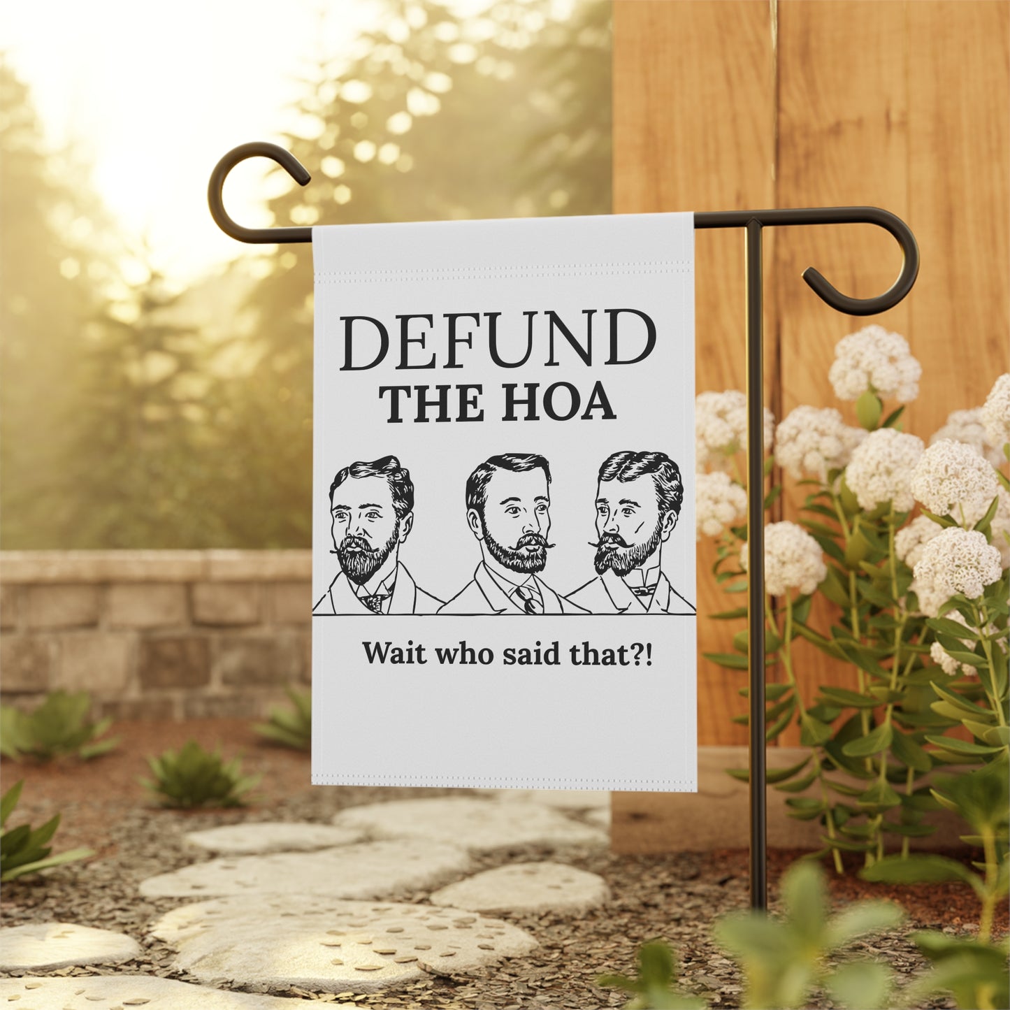 Defund the HOA Funny Garden Flag