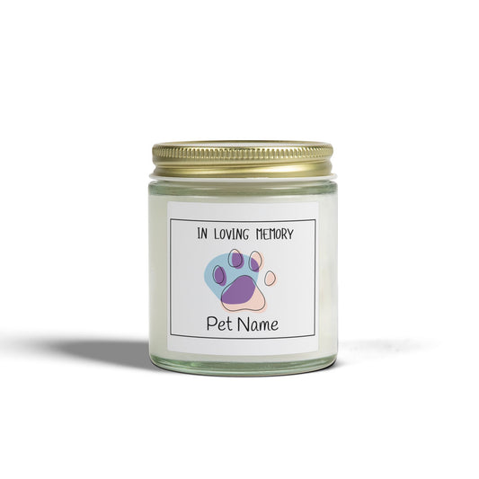 Personalized Pet Memorial Candle — "In Loving Memory"