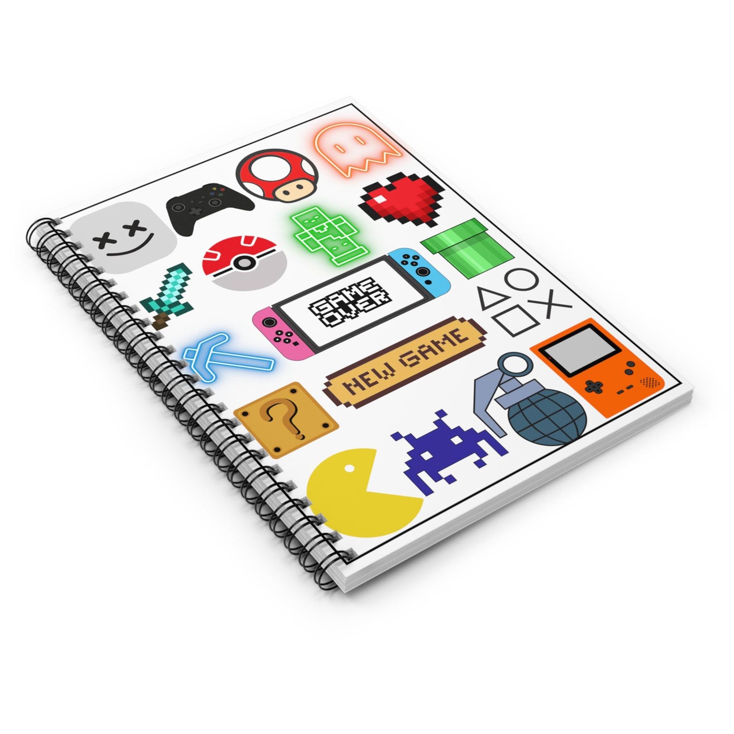 Nostalgia Video Game Notebook: Graphic Print Journal