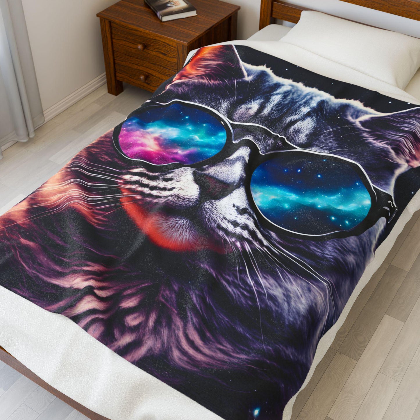 Galaxy Cat Fleece Blanket