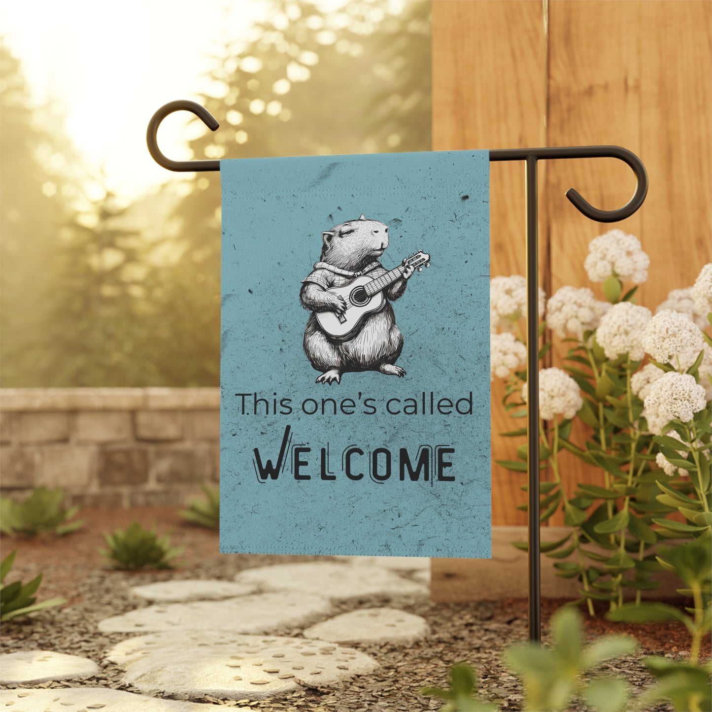 Funny Guinea Pig Welcome Garden Flag
