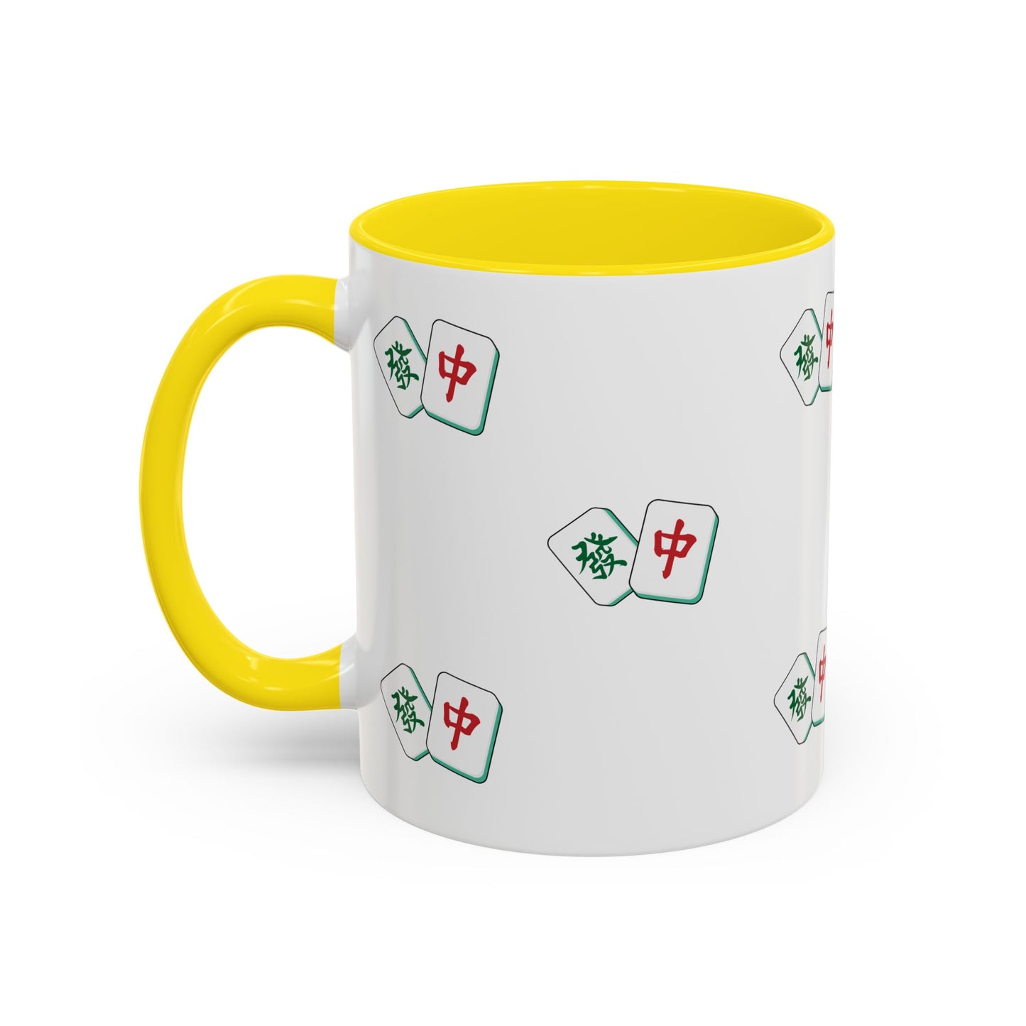 Mahjong Tiles Pattern Mug Accent Coffee Mug | Mahjong Tile Ceramic Mug