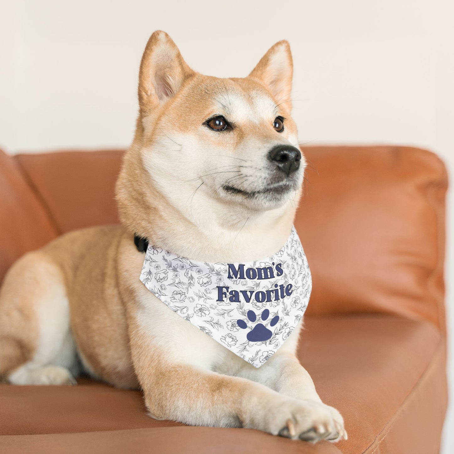 Mom’s Favorite Pet Bandana – Floral Print Dog Accessory