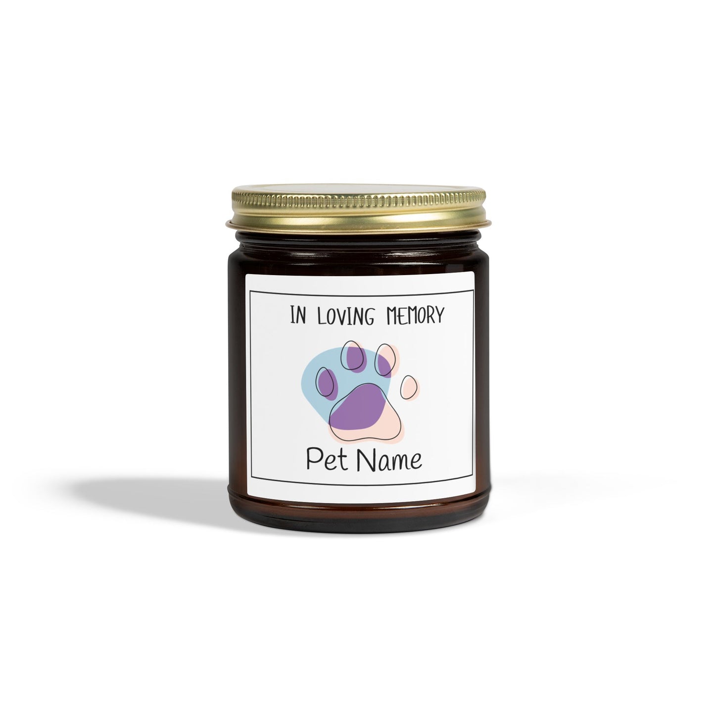 Personalized Pet Memorial Candle — "In Loving Memory"