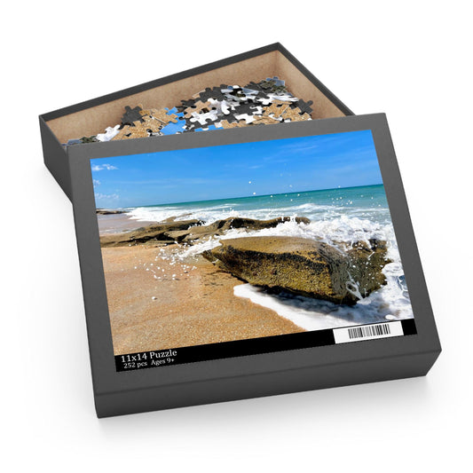 252 Piece Puzzle of Florida's Washington Oaks Gardens State Park Beach