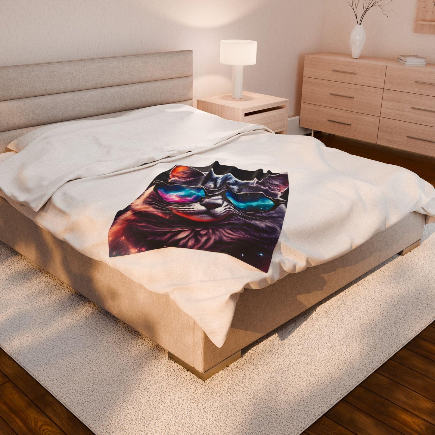 Galaxy Cat Fleece Blanket