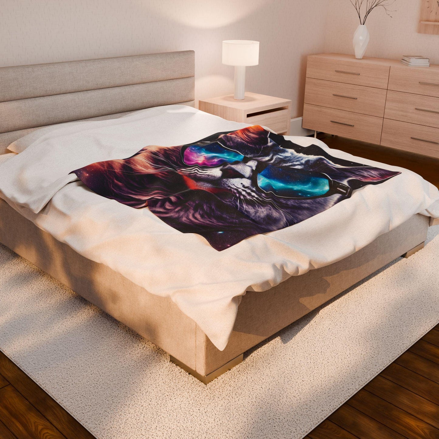 Galaxy Cat Fleece Blanket