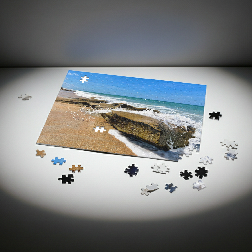 252 Piece Puzzle of Florida's Washington Oaks Gardens State Park Beach