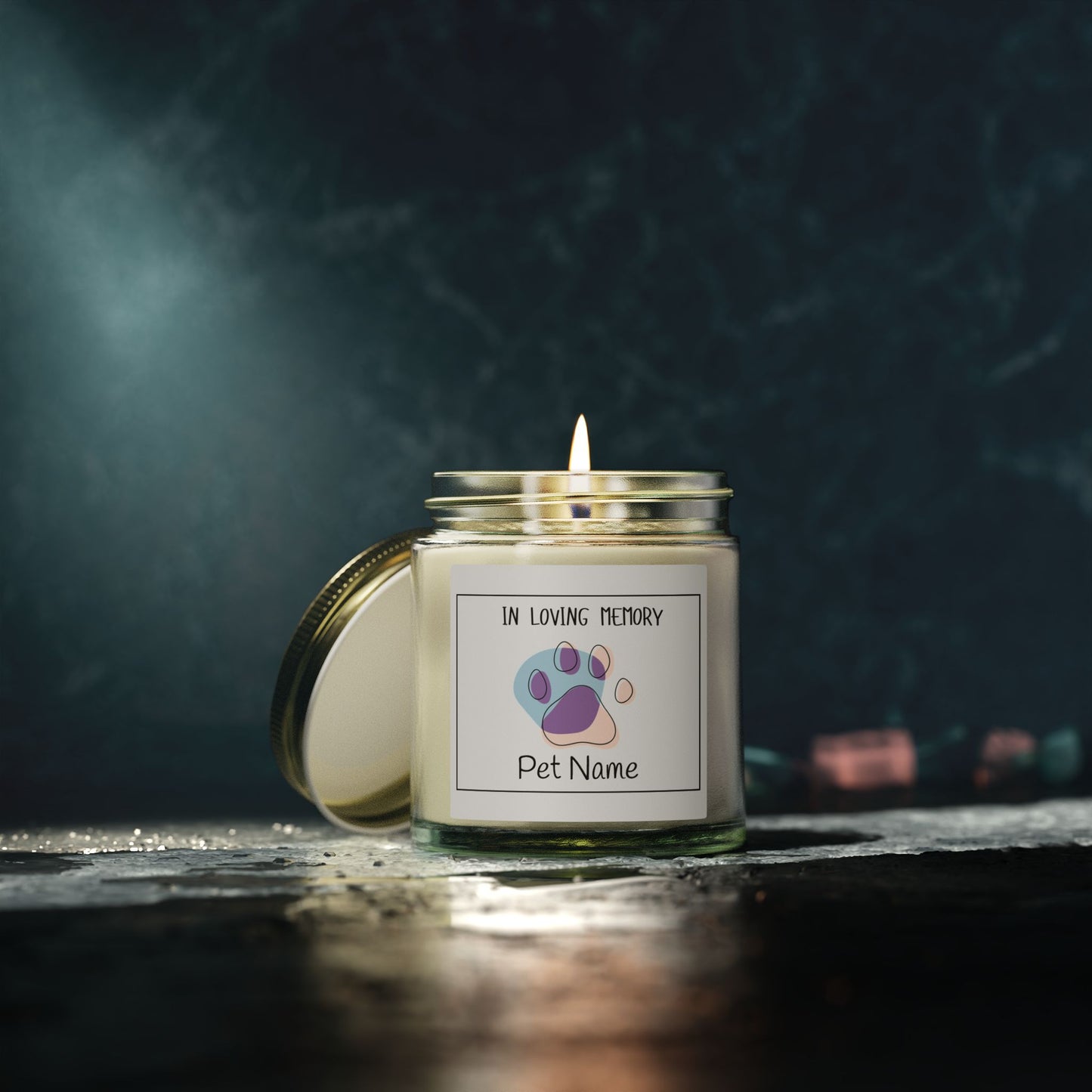 Personalized Pet Memorial Candle — "In Loving Memory"
