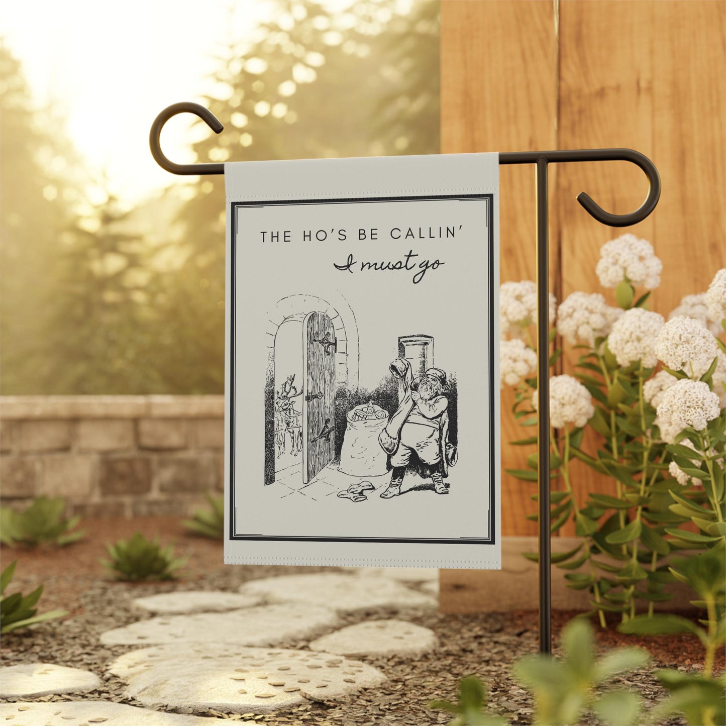 Funny Santa Humor Garden Flag