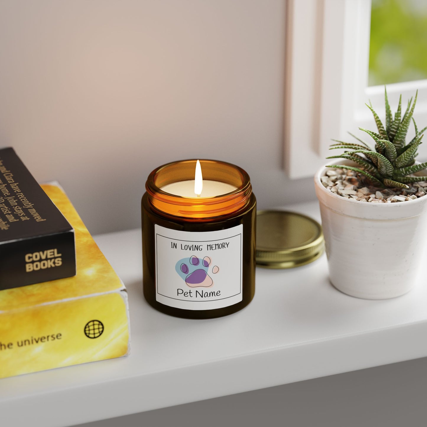 Personalized Pet Memorial Candle — "In Loving Memory"