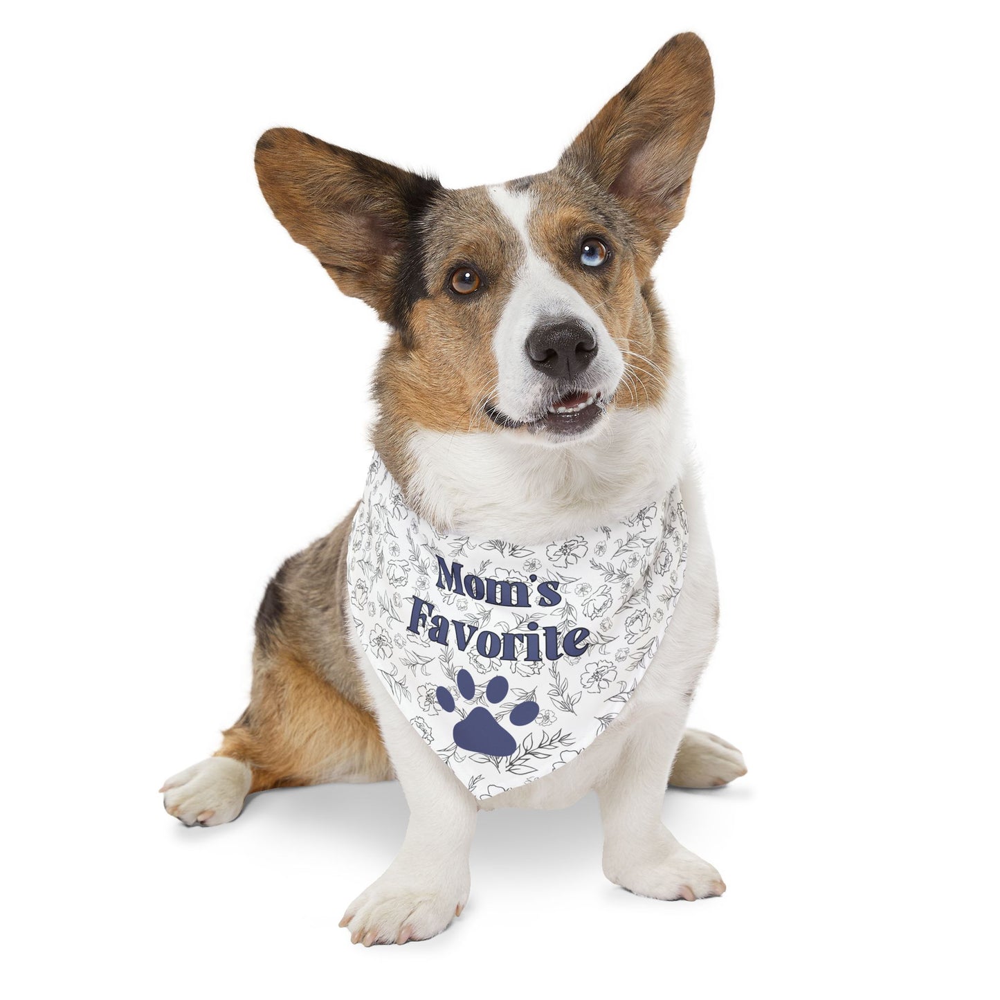 Mom’s Favorite Pet Bandana – Floral Print Dog Accessory