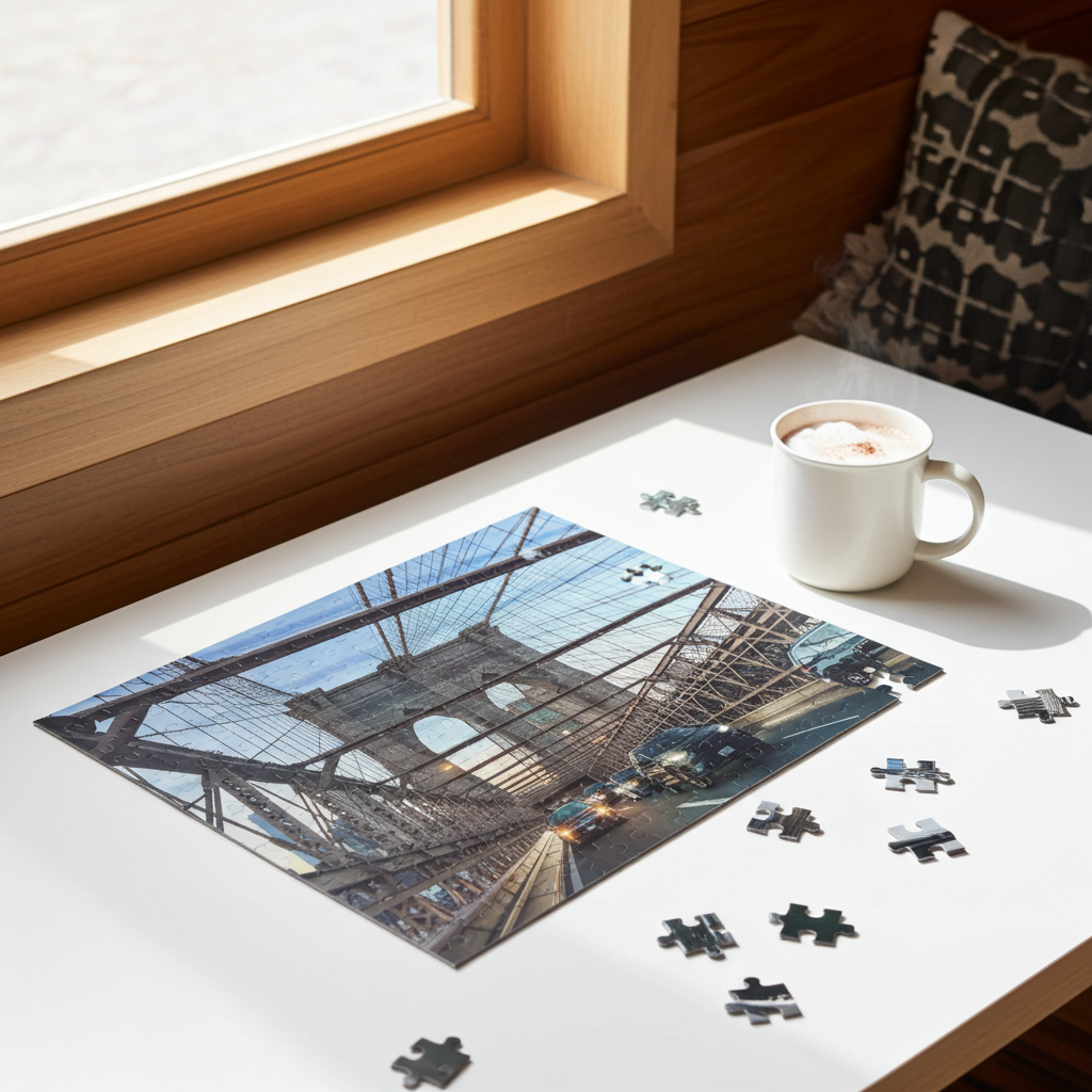 Brooklyn Bridge Puzzle: New York City Jigsaw (252-Piece)