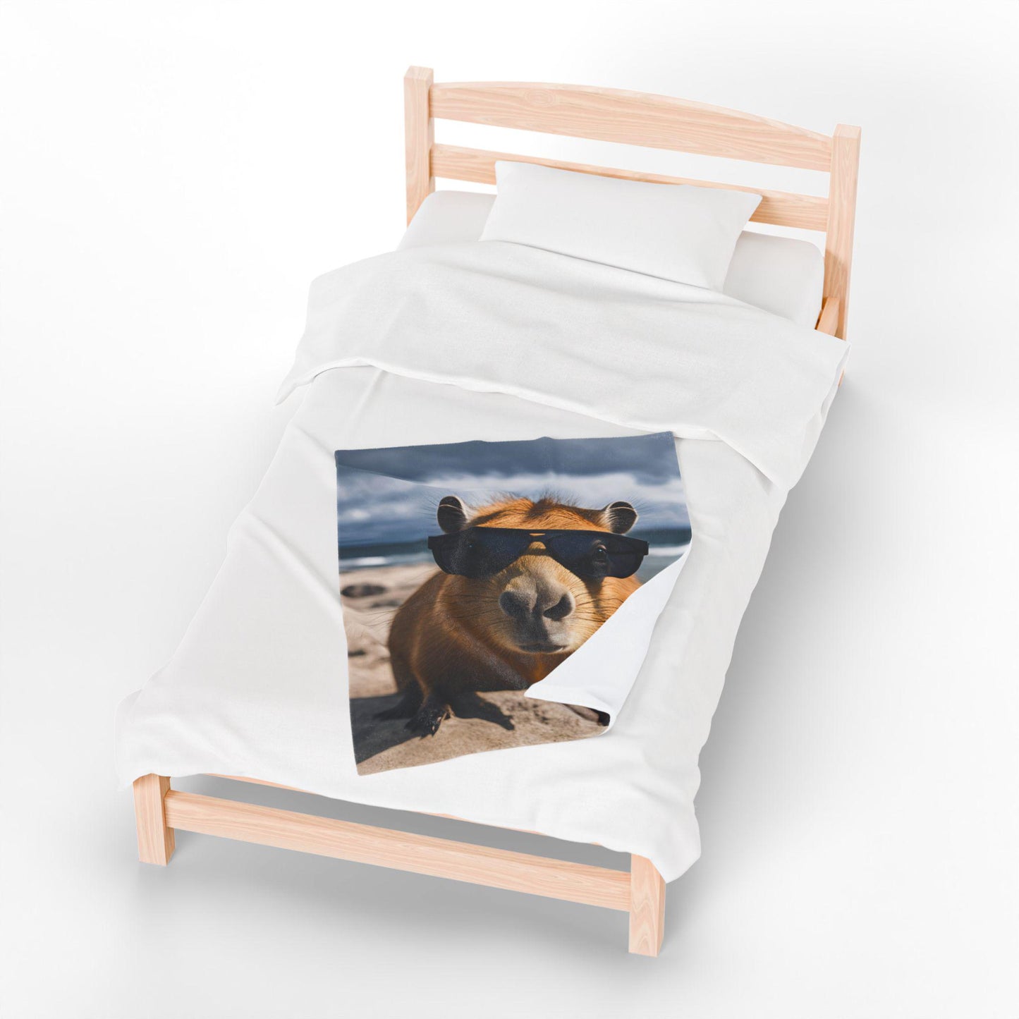Funny Capybara Fleece Throw Blanket - Quirky Animal Decor