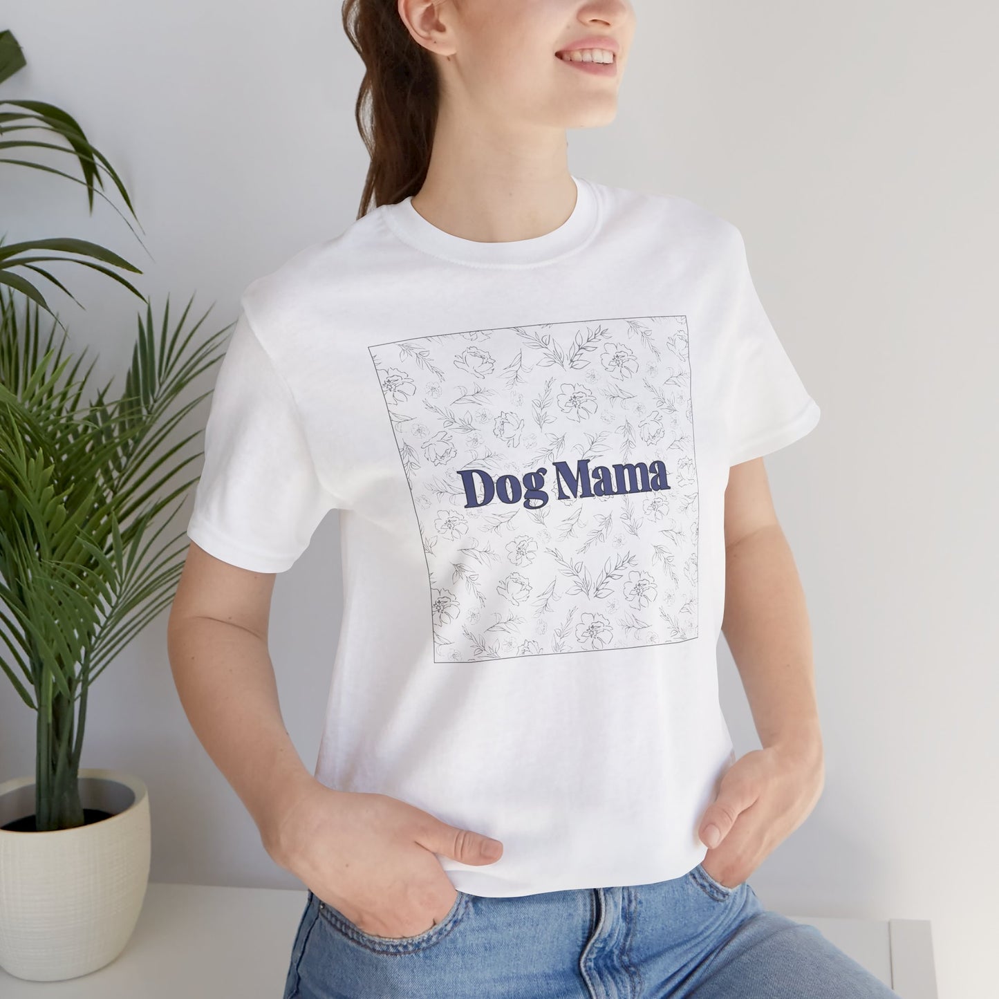 Dog Mama Tee — Floral Dog Mom T-Shirt