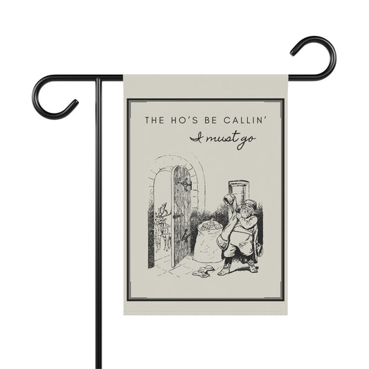 The Ho's Be Callin' Christmas Garden Flag, Holiday Yard Decor