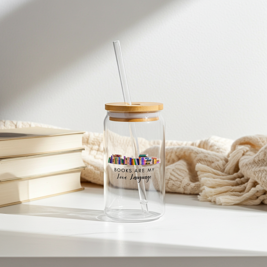 Cute Sipper Glass - Books are my love language